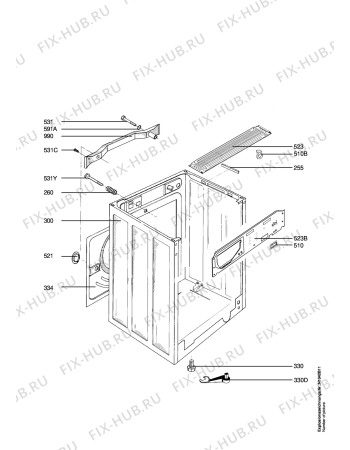 Взрыв-схема стиральной машины Aeg Electrolux LAVBELLA3251 - Схема узла Housing 001
